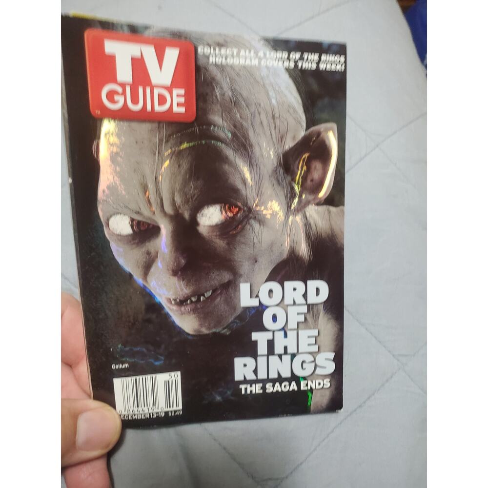 Vintage Lord of the Rings TV Guide December 13th-19th 2003 featuring Gollum
